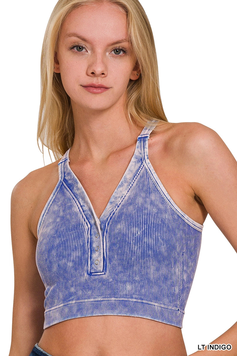 Washed Seamless Crop Tank