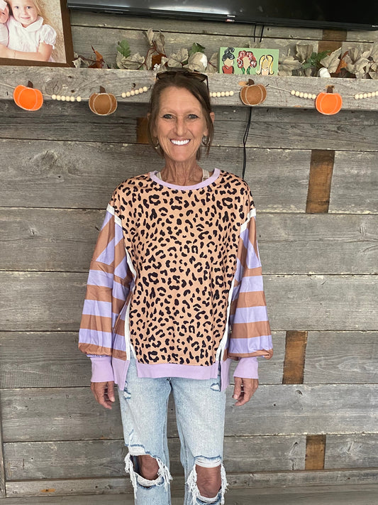 Purple Cheetah Top