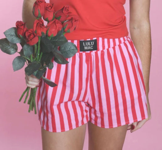 Red/Pink Striped Boxer Shorts