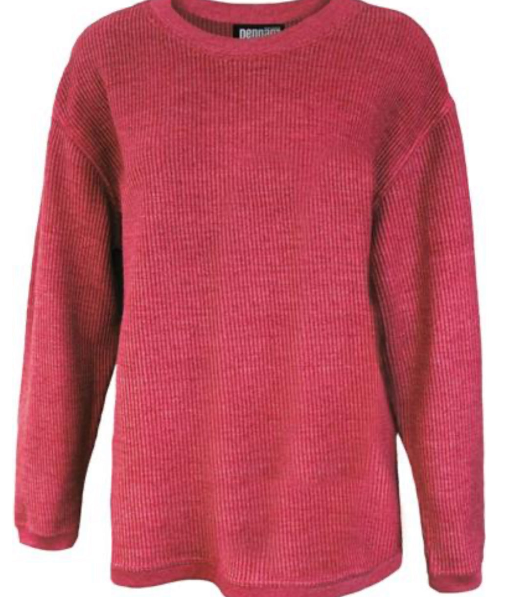 Oversized Text Corded Crew