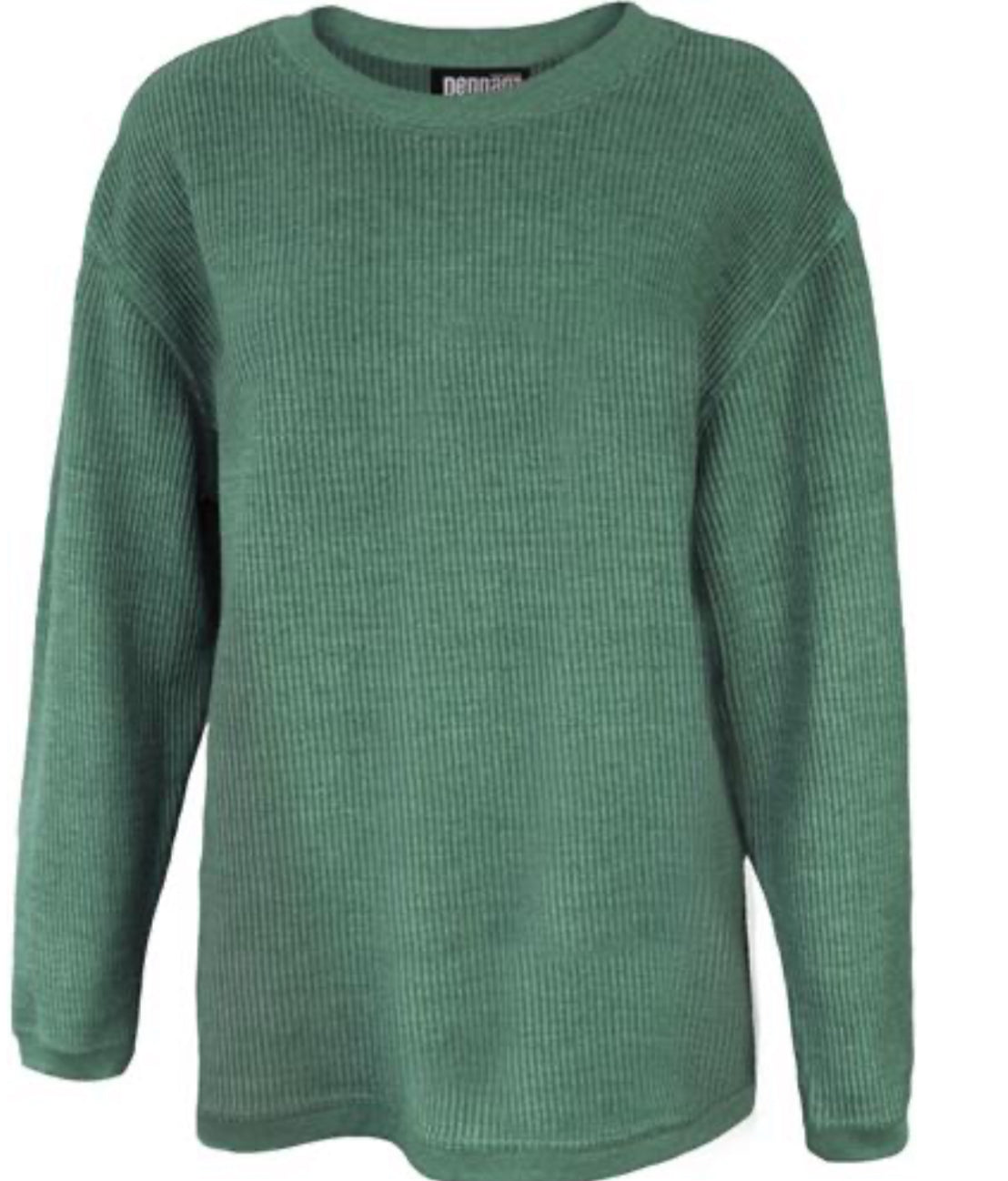 Oversized Text Corded Crew