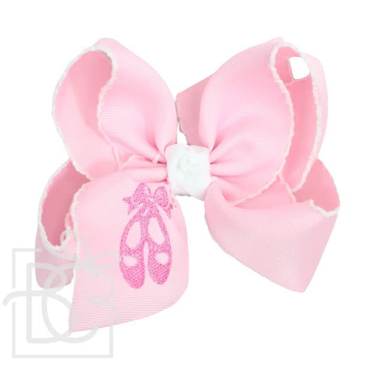 Ballet Shoe Moonstitch Bow 5.5 inch