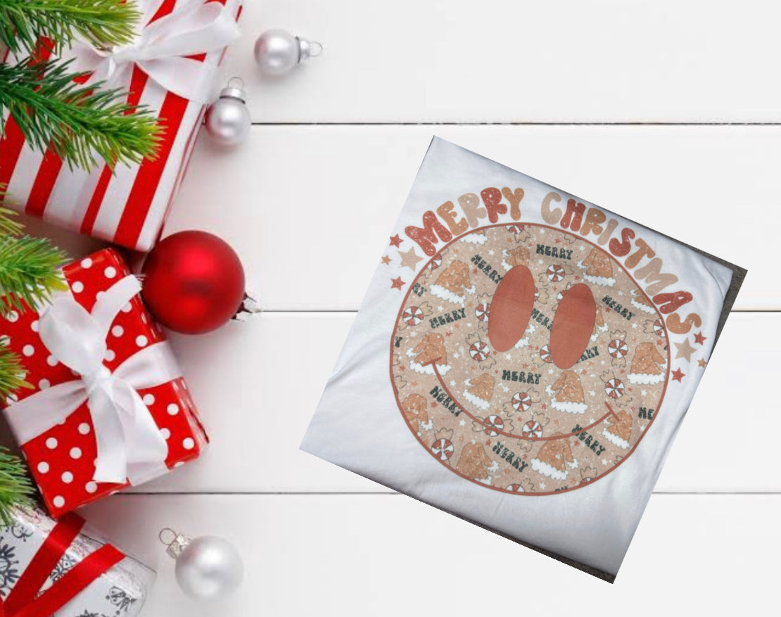 Merry Christmas Smiley Tee