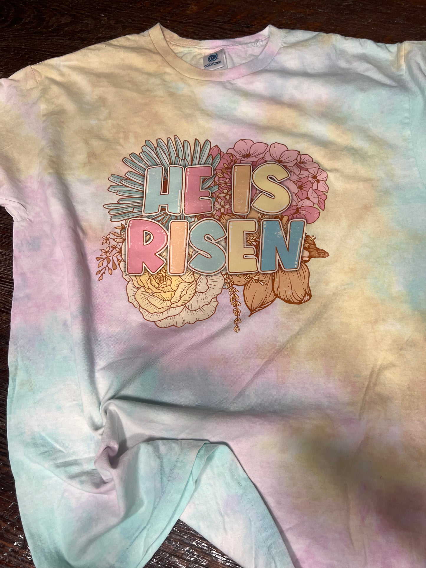 He is Risen Tie Dye Tee