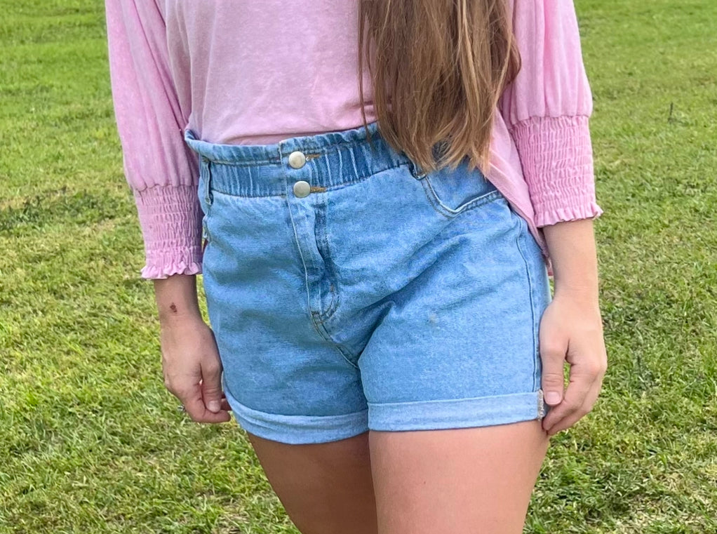 High Waist Denim Shorts